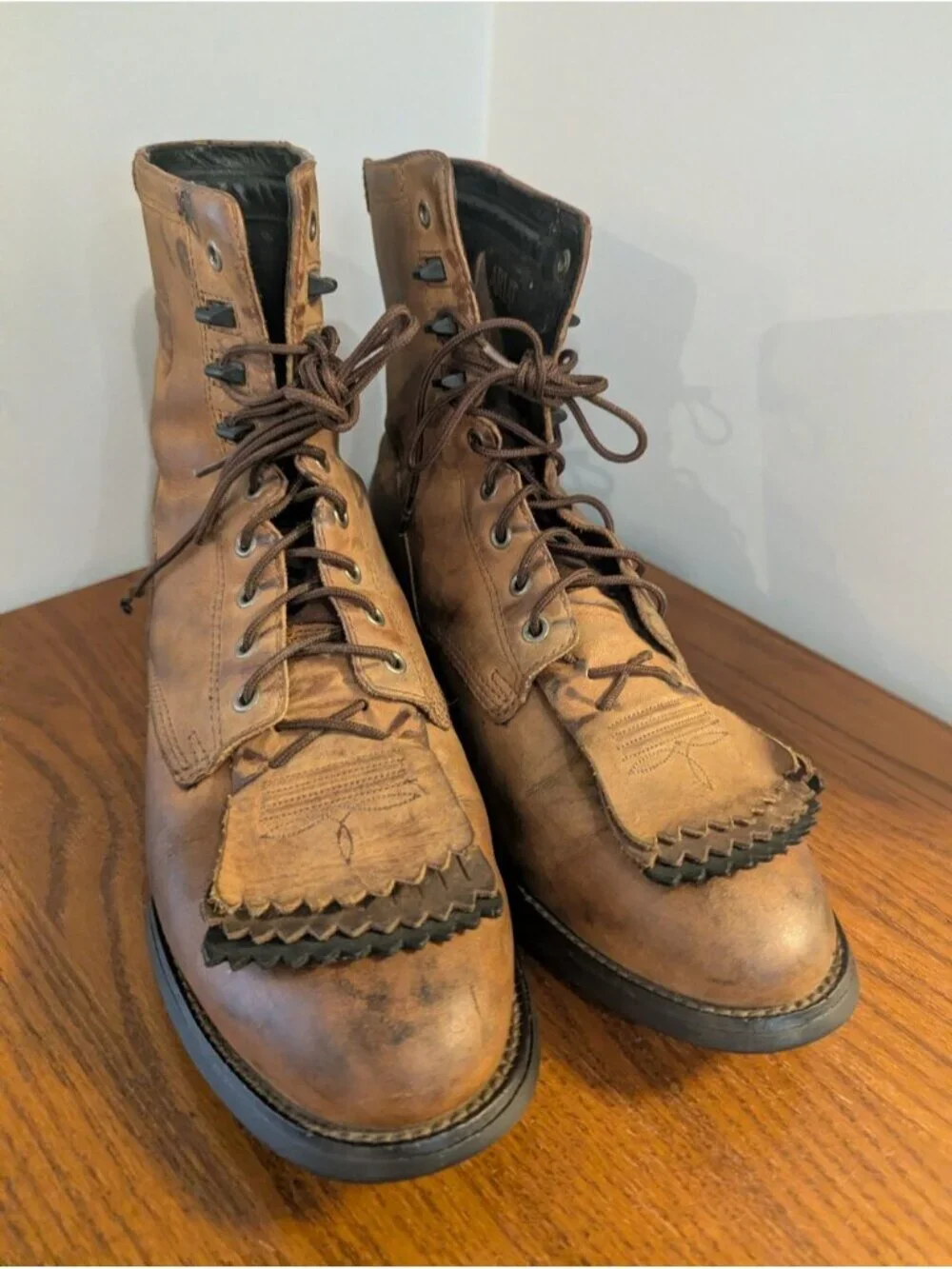 Ariat Boots Heritage Lacer Antique Distressed Brown Western Boot Men's 8 EE W 10